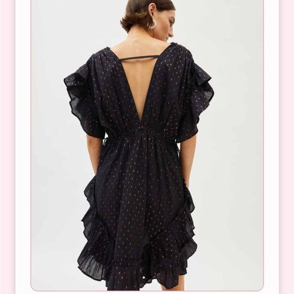 Maria Cher Mariacher Gleam Mini Dress Black Sz L - Picture 2 of 8